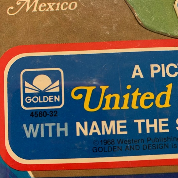 NWT vintage 1968 map puzzle USA - Picture 5 of 6